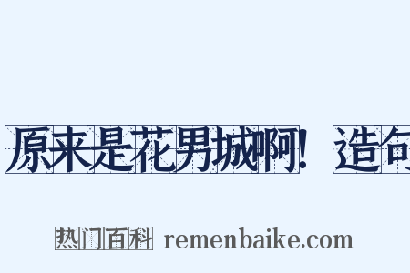 原来是花男城啊！造句是什么意思的图片